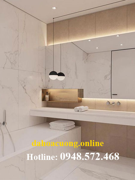 đá marble trắng vân mây tự nhiên 7