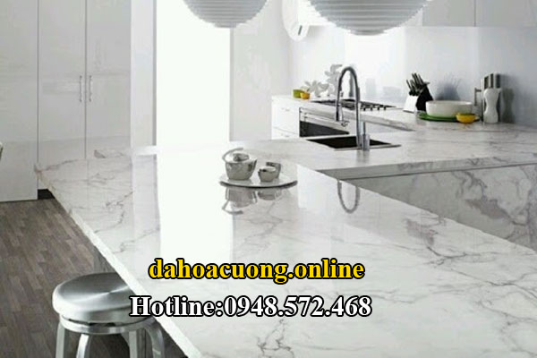 đá nhân tạo trắng moka vân 2